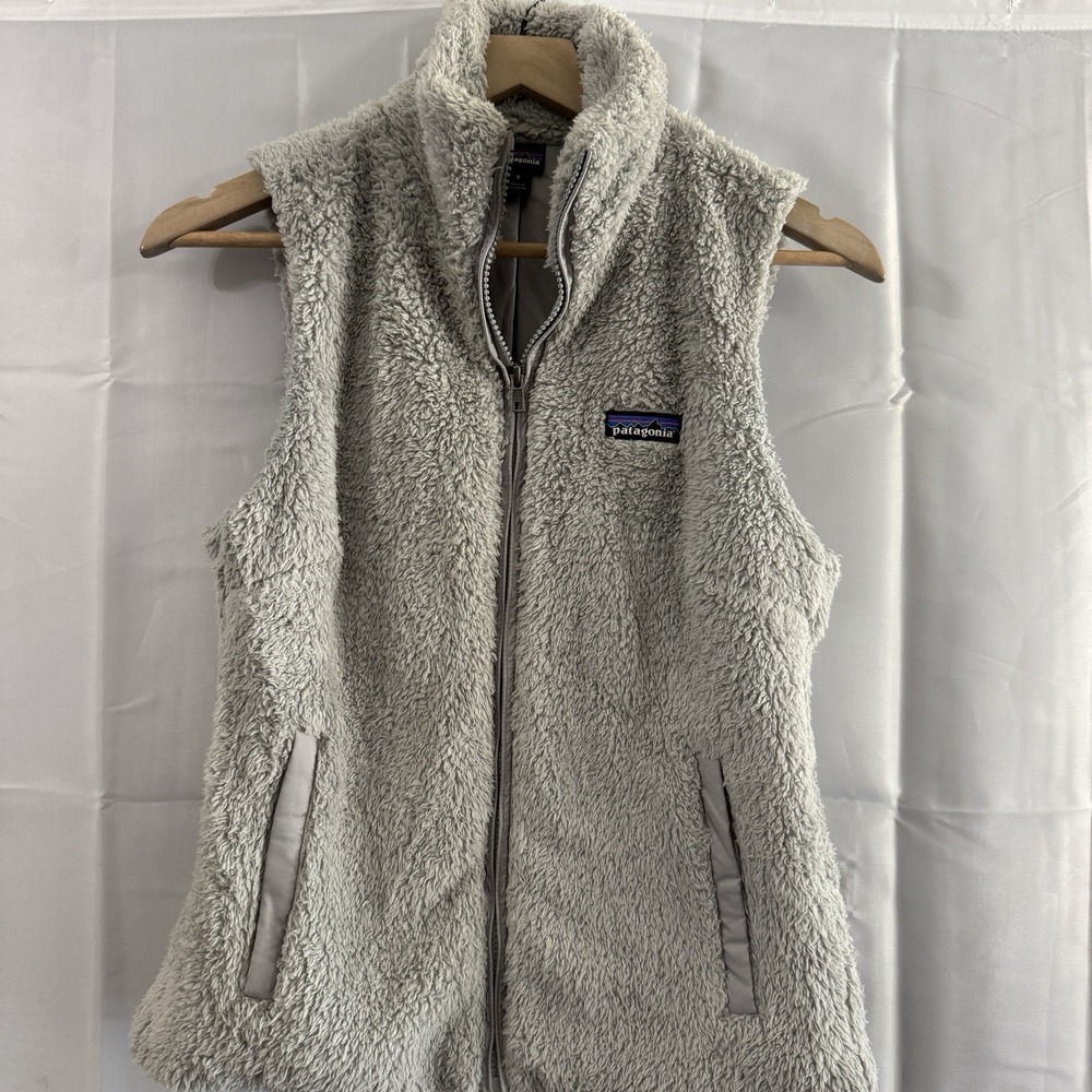 Patagonia Vest Womens Gray‎ Full Zip Fleece Sherpa Los Gatos Fuzzy S